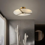 plafonnier moderne marbre blanc doré fer lumiere led facile chambre salon cuisine