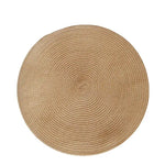 placemats ronds tissés noir bleu marine moderne résistants taches antidérapants lavables été table dîner