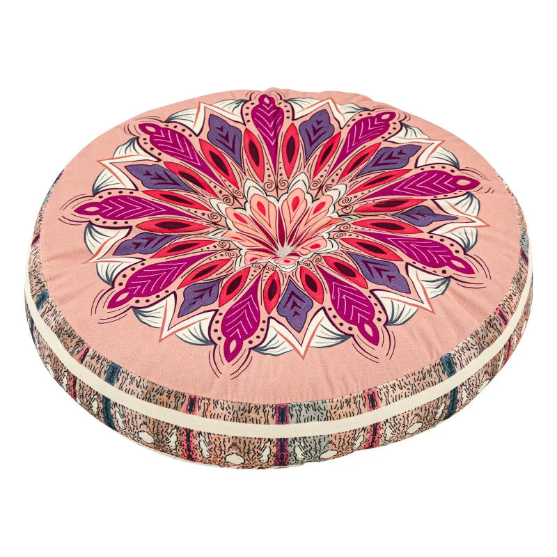 coussin canapé rond antidérapant polyester fleurs motifs géométriques ethnique simple