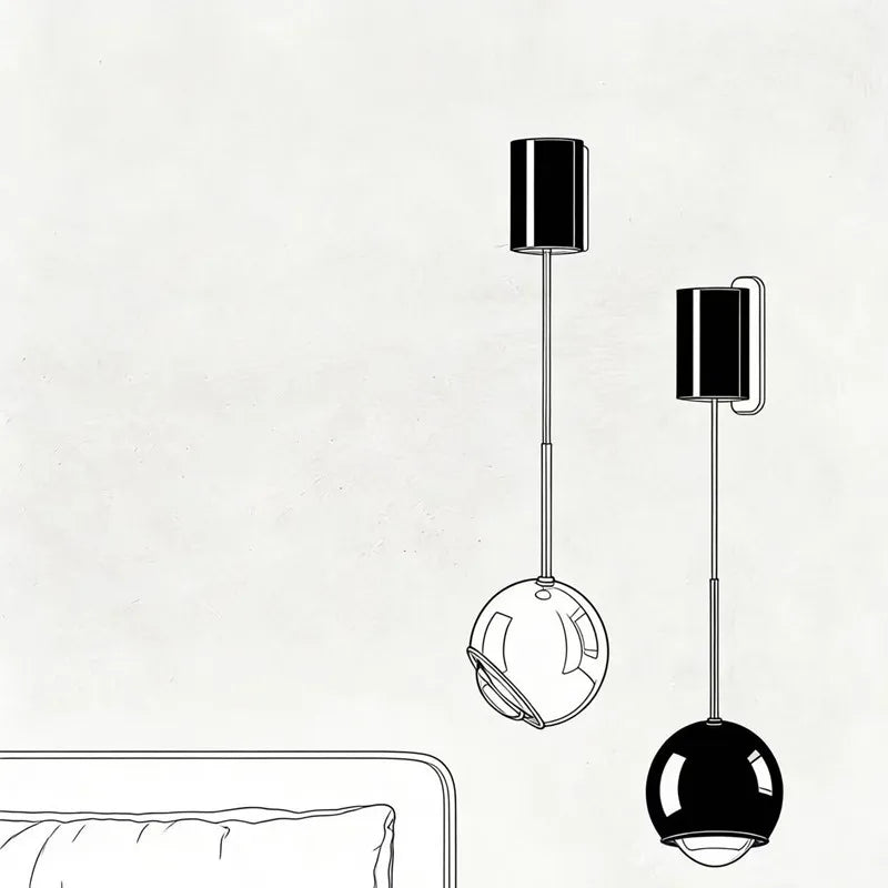 lampe murale moderne minimaliste argentée noire led mur fixé contemporain lumière chaude lumière blanche