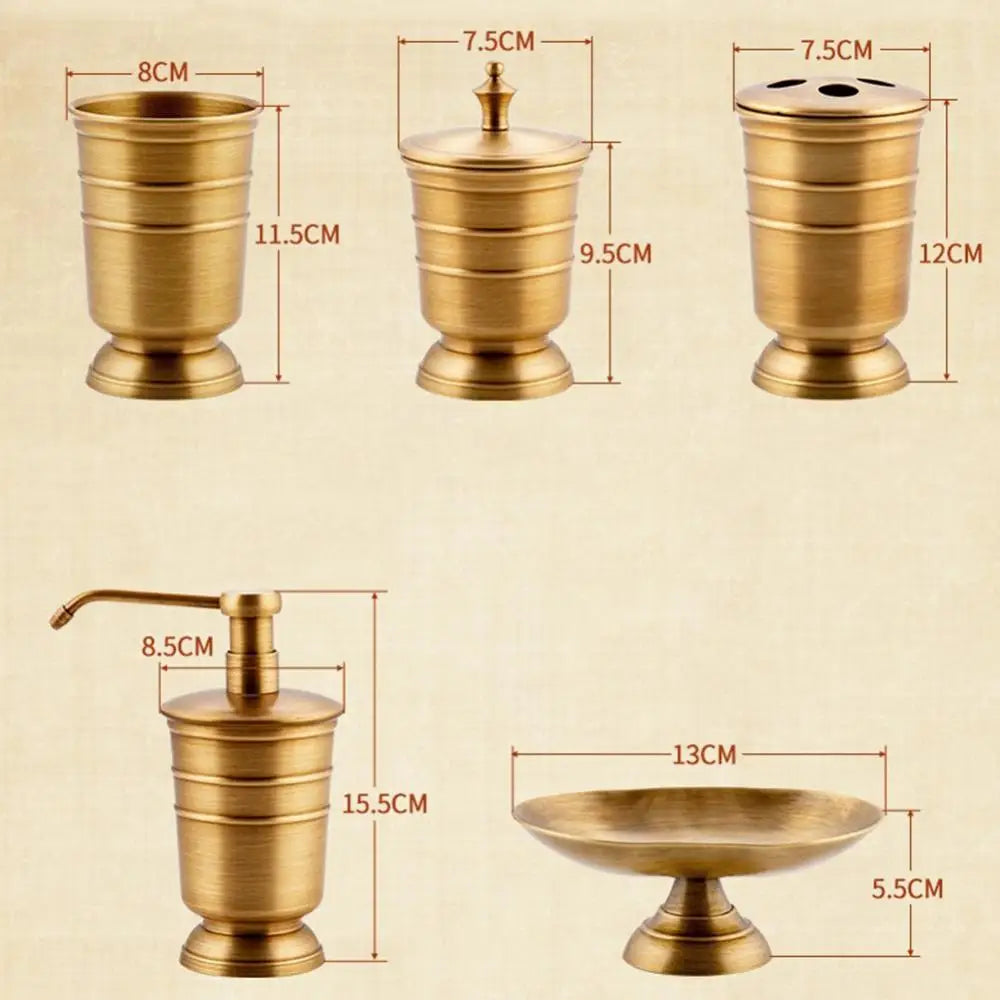 ensemble vaisselle doré tasse pot sucre distributeur savon plateau fruits classique moderne
