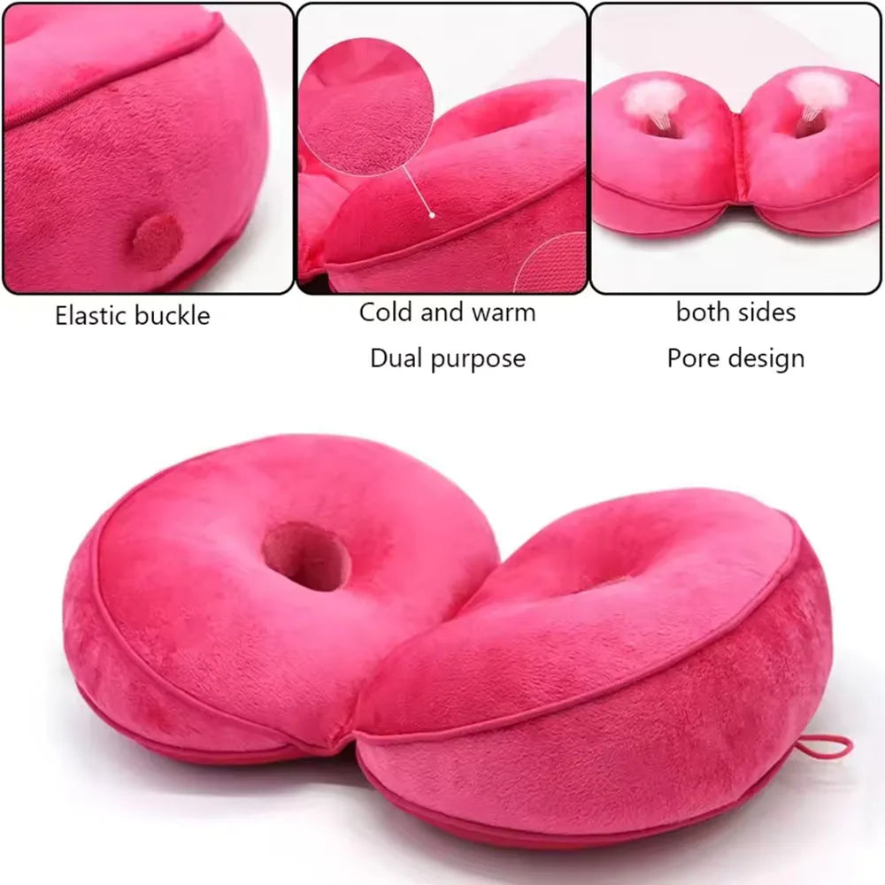 coussin donut rose moderne doux velours hanches bassin relaxation massage