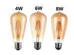 lot ampoules led vintage filament doré culot e27 edison lumière chaude