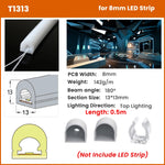 profils lumineux silicone blanc modernes eyelets flexibles led étanches 05m 1m 2m 3m