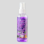 spray parfum fleurs imprimées bouteille transparente moderne orange jaune vert bleu violet lavender jasmine