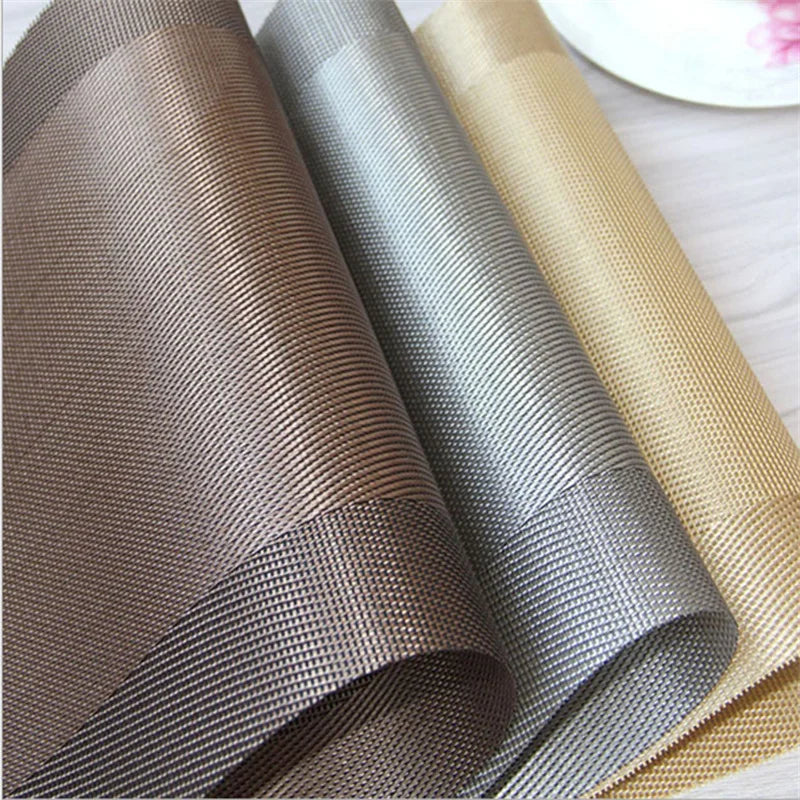 tapis table moderne rectangle gris marron bleu noir beige argent rayures horizontales durable vinyle