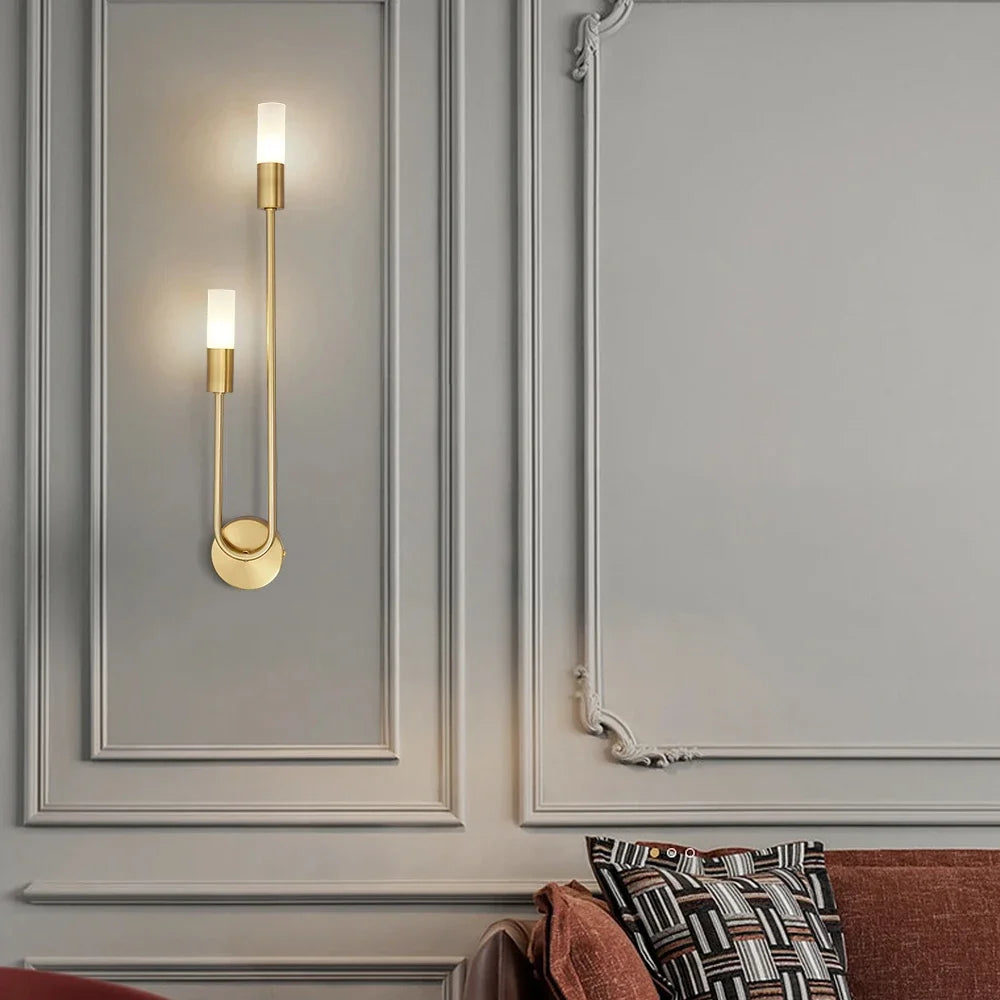 bande lumineuse led applique murale moderne or abat joueurs blanc éclairage quotidien minimalisteintérieur chambre