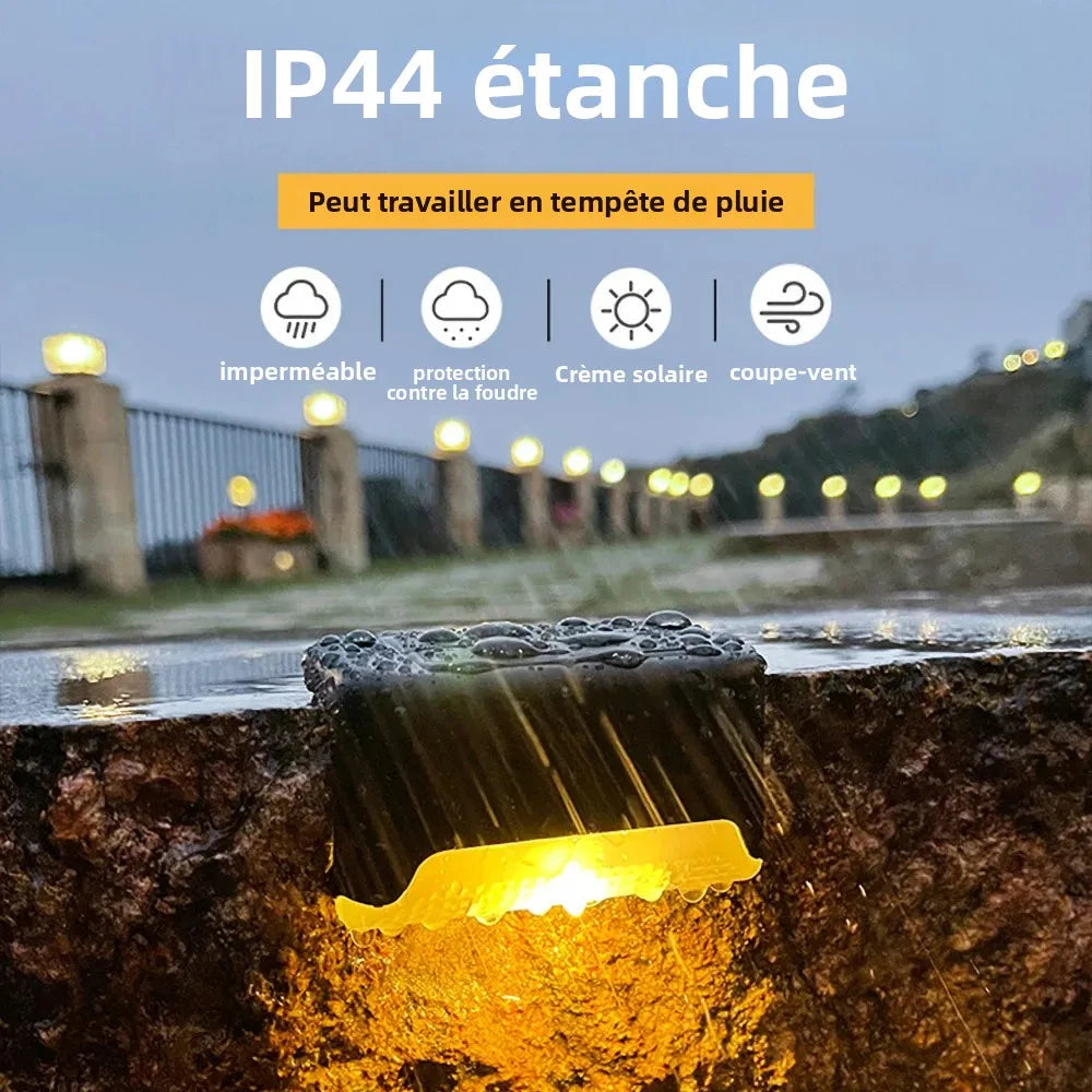 lumière solaire extérieure noire ip65 moderne pièces éclairage marche led minimaliste