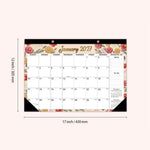 calendrier mural floral moderne notes faire planification quotidienne 18 mois