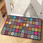 tapis sol moderne patchwork floral multicolore antidérapant extérieur intérieur