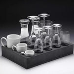 support gobelets mousse alvéolée plateau verres tasses bouteilles caravane camping rangement multifonction noir transparent