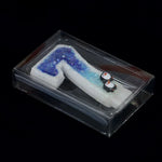 bougies chiffre glitter penguins blanc bleu noir décoratives animaux adhésives relief thèmes