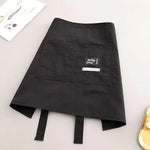 tablier cuisine imperméable polyester noir vert olive marron clair moderne poche grande ceinture ajustable