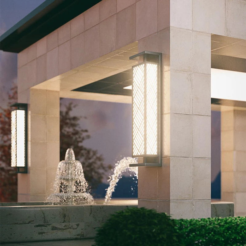 appliques murales modernes or noir blanc éclairage led ip65 résistant l'eauextérieur fixations