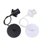 support lampe suspendue moderne minimaliste noir blanc rond lisse 50cm 80cm 120cm 200cm