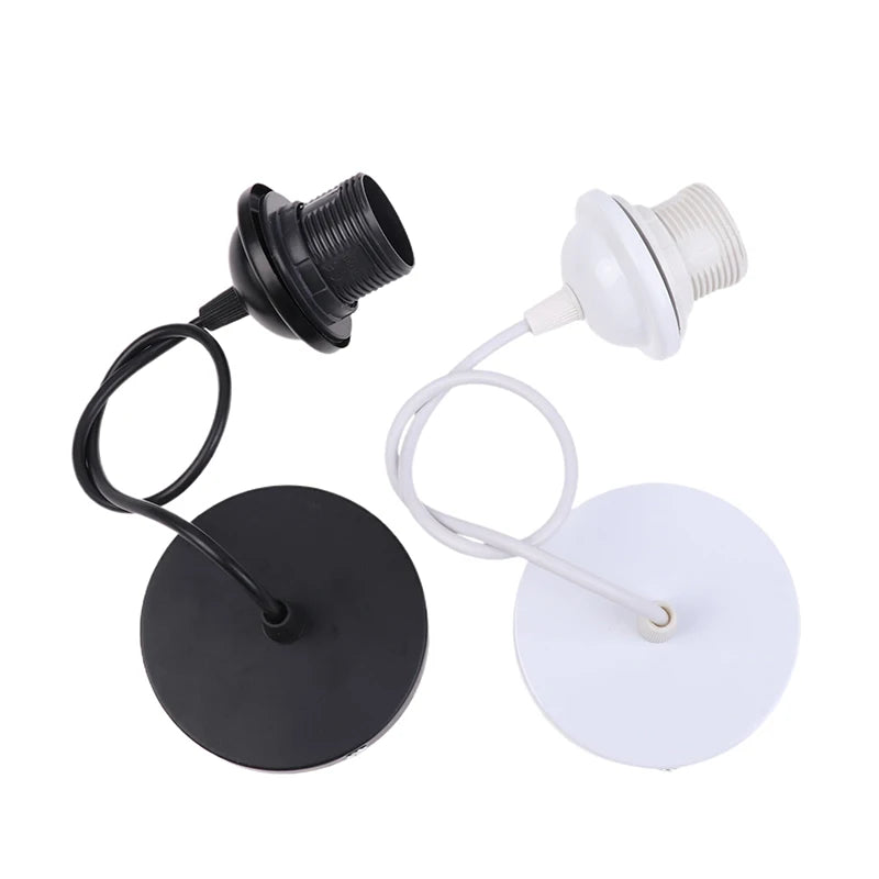 support lampe suspendue moderne minimaliste noir blanc rond lisse 50cm 80cm 120cm 200cm