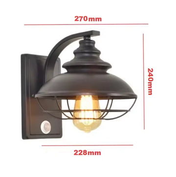 lampe murale industrielle fer noir mat éclairage mur salon chambre led ip44 hydrofuge