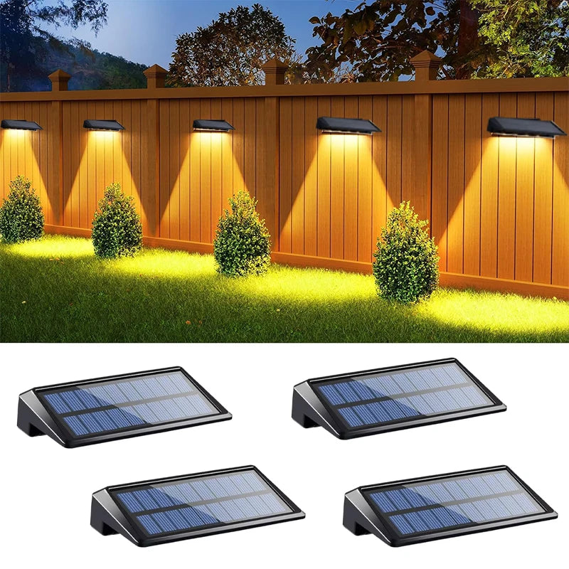 applique murale solaire moderne panneau cellules bleues éclairage extérieur autonomie ip65 led noire fixations