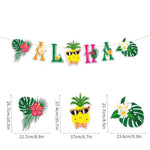 décoration fête hawaïenne ananas flamant rose palmier fruits coquille noix coco lunettes soleil clips