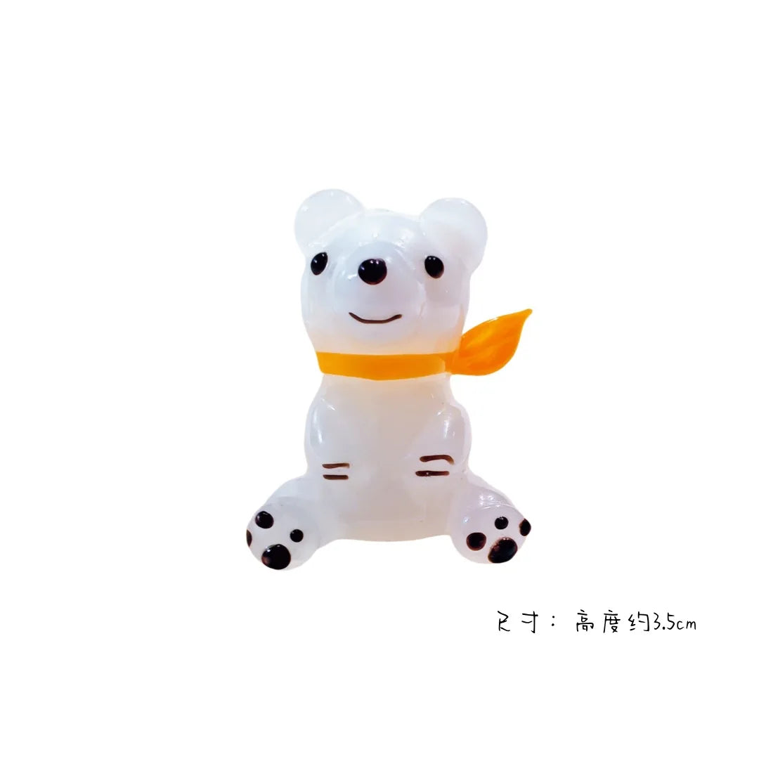 ornements maison figurines animaux céramique couleurs variées cartoon motifs simples