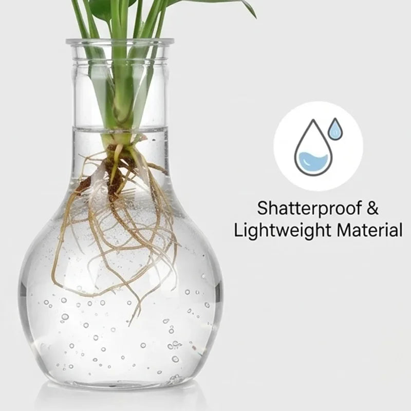 vases hydroponiques transparents modernes plantes tables jardins décoration bureaux