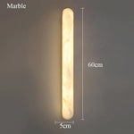 lampe murale moderne marbre blanc beige ovale 20cm led 90260v