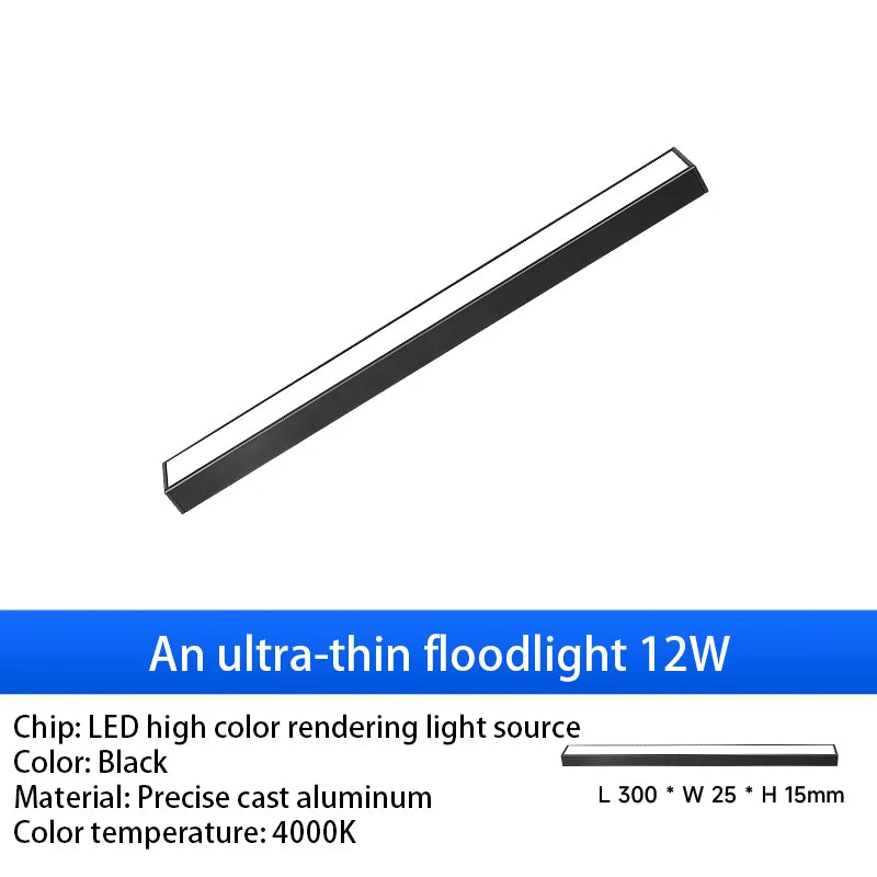 rail lumière suspendue moderne aimants noir ampoules led 12w 24w spotlight floodlight grille light