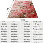 couverture rose imprimé floral fleurs blanches moderne polyester douce 100x130cm 130x150cm 150x200cm opacité fixations