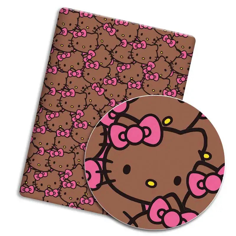 serviettes hello kitty motif coeurs nœuds papillon léopard rose beige marron noir blanc