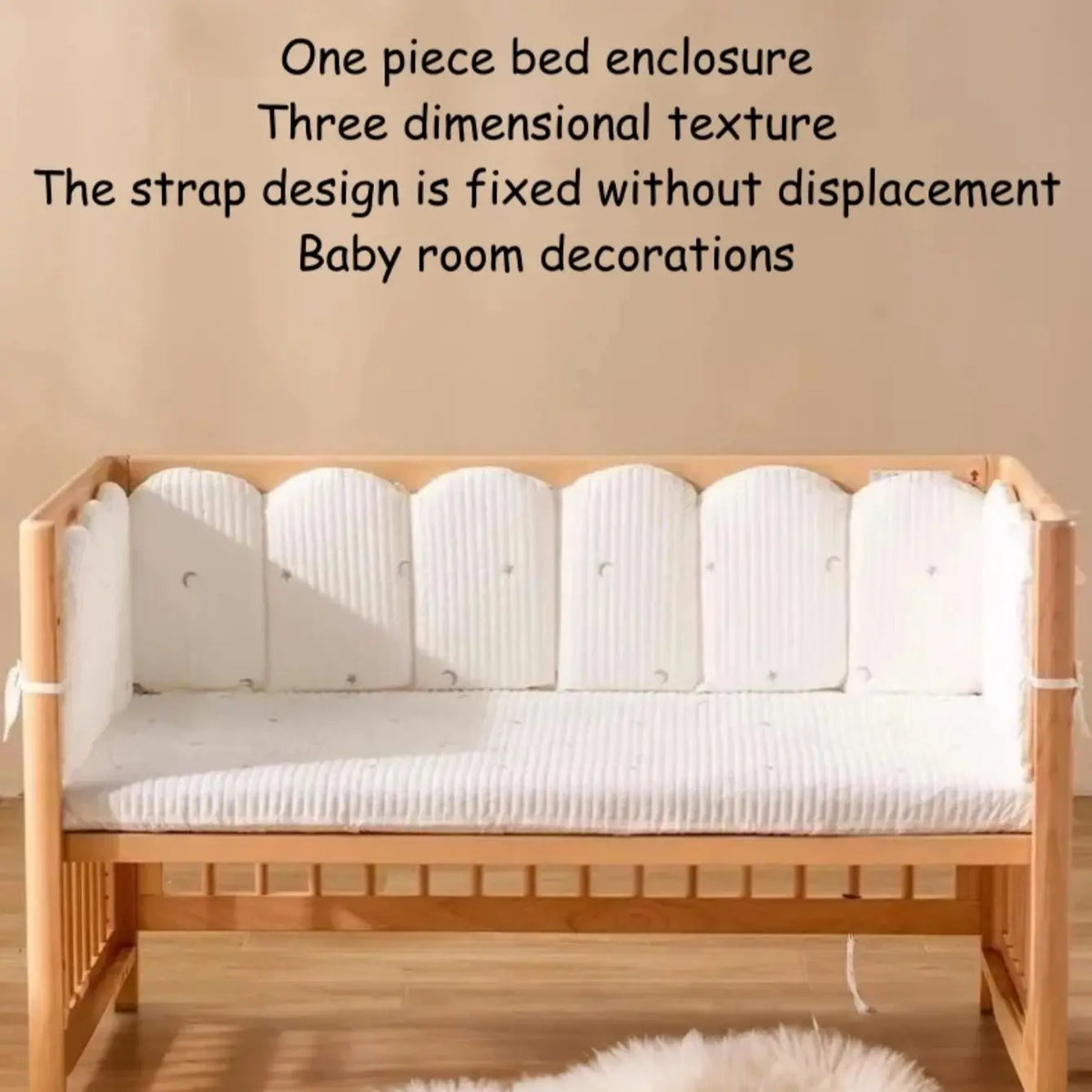 protège matelas bébé texturé étoiles lune ours peluche moustiquaire nordique blanc enfant douillet côtelé