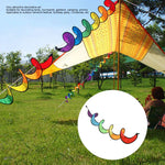 décoration extérieure wind spinner spirale colorée suspendue jardin festive enfants polyester