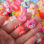 charms animaux mignons rose bleu vert orange bijoux adhésifs cartoon fashion
