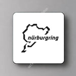 autocollant magnétique nürburgring circuit noir jaune doré moderne graphique réutilisable réfléchissant