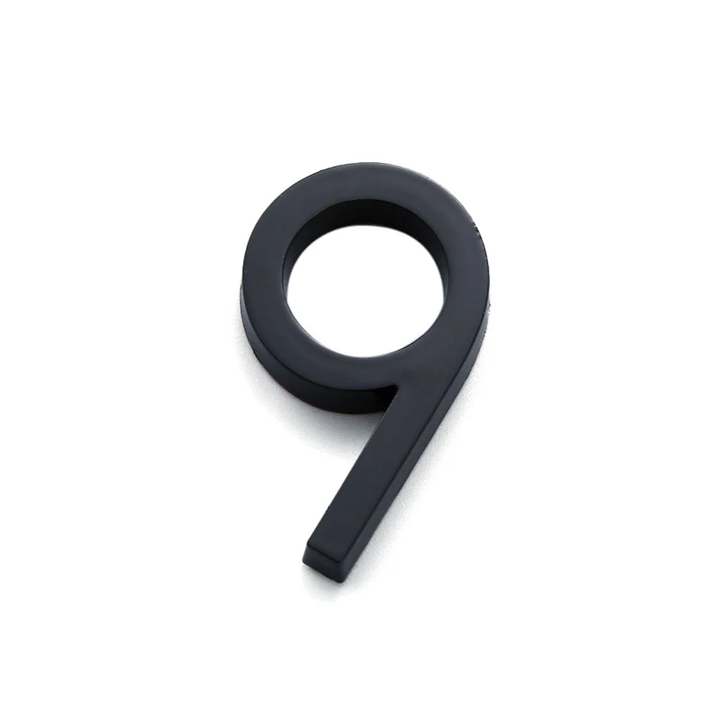 numéro porte adhésif acrylique moderne noir 38mm 60mm minimaliste rond simpleextérieur chambre ménagehôtel