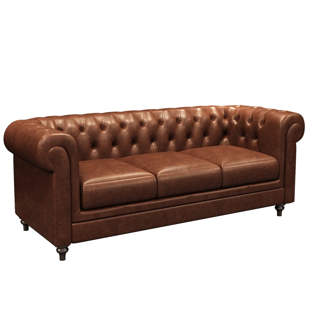 canapé salon vintage tufté bois marron scandinave table dappoint élégant doux minimaliste moderne