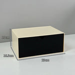 boîte rangement blanc noir tiroirs minimaliste moderne organisateur cosmétique multipurpose respectueux environnement