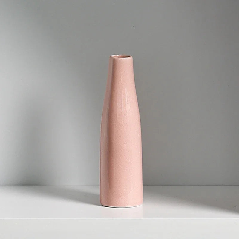vase céramique moderne vert clair blanc bleu clair uni opacité table decoration