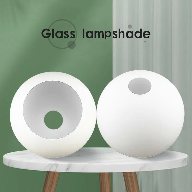 abat jour verre blanc moderne tringle socle transparent 10cm 12.5cm 14cm 15cm 16cm 18cm