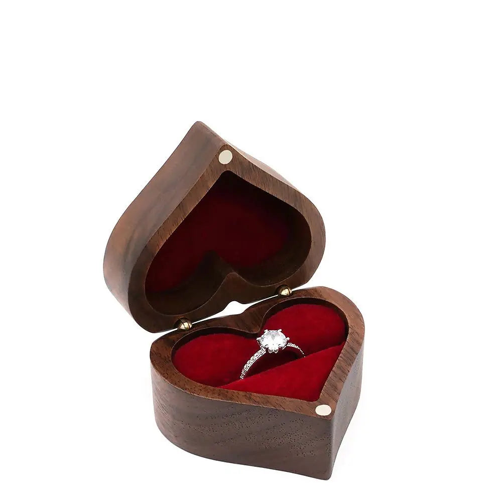 boîte bijoux marron foncé texture bois dorés anneau classique acrylique echangementprésentationbijoux