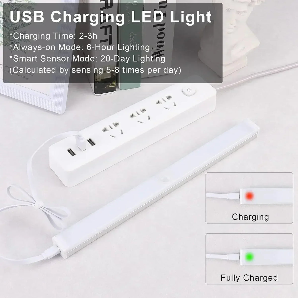 lampe led rechargeable usb adhésive veilleuse moderne blanc 3000k 6500k camping nuit