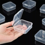 boîtes rangement transparentes plastique clips bijoux transport modernes pratiques petites