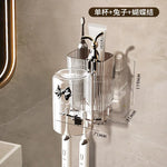 porte brosses dents transparent moderne adhésif motifs décoratifs cosmétiques rangement salle bain minimalistemaximum 14
