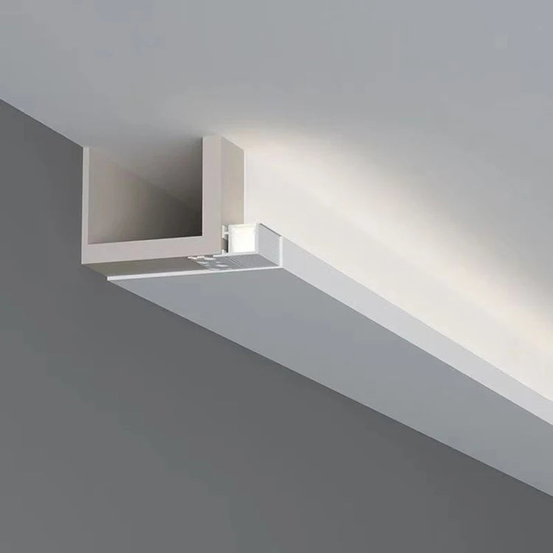 profils d'éclairage led blancs lisses modernes fixationintérieur extérieur góc ngoài góc trong