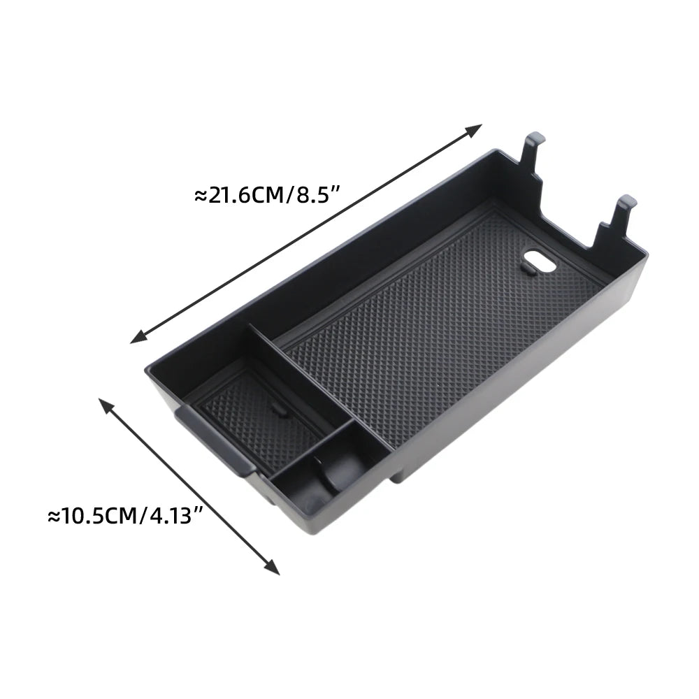 organisateur rangement boite accoudoir voiture bmw serie noir texturé compartiments fixations clipsintérieur lisse
