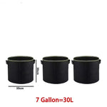 pots fleurs tissu non tissé noir vert modernes poignées 10 gallons