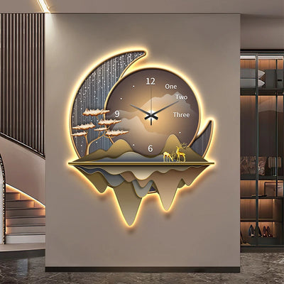 Horloge murale LED design moderne en cristal pour bureau