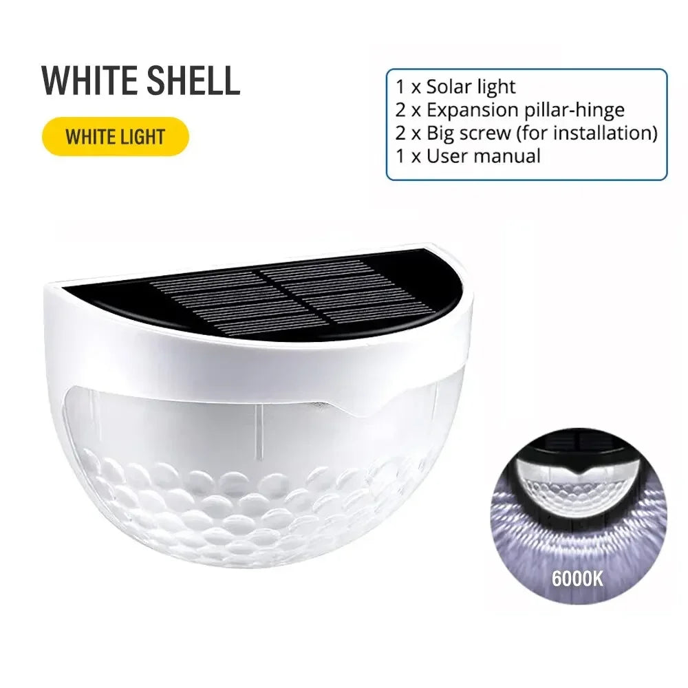 lampe solaire murale blanc perforée moderne extérieure ip65 led vis fixésextérieurhydrofugue