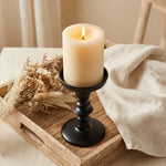 bougeoir fer noir mat classique décoration romantique mariage cadeau couple valentin