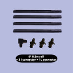 système rail led noir moderne connecteurs rails modulables éclairage intérieur salon
