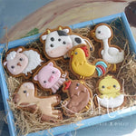 biscuits animaux farmacia dessin animé mouton poulet cochon vache oie cheval